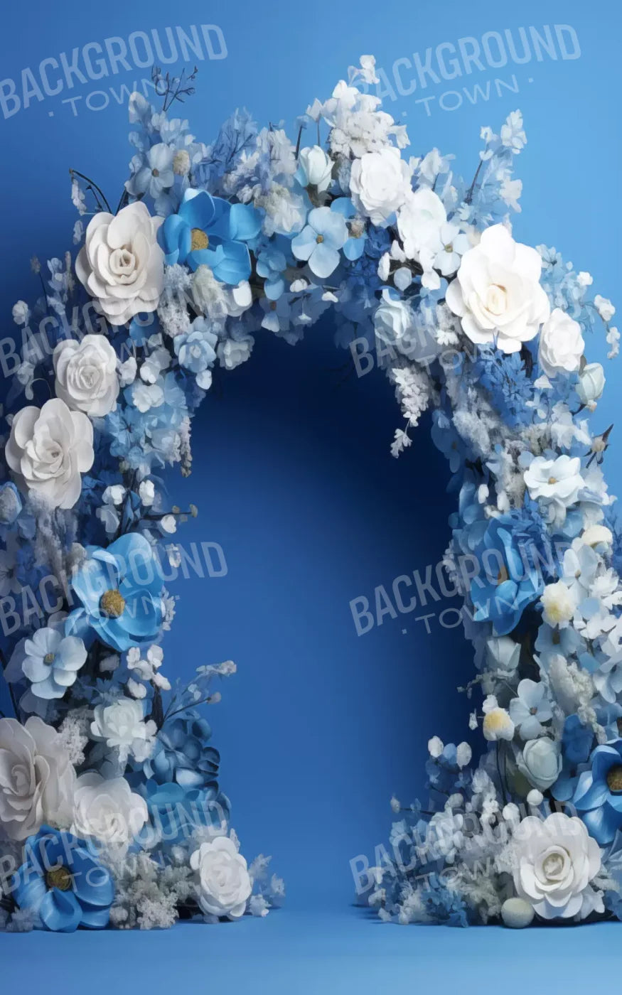 Blue Studio Floral Arch 10’X16’ Ultracloth (120 X 192 Inch) Backdrop