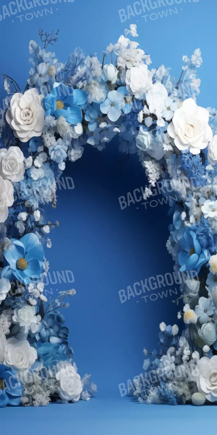 Blue Studio Floral Arch 10’X20’ Ultracloth (120 X 240 Inch) Backdrop