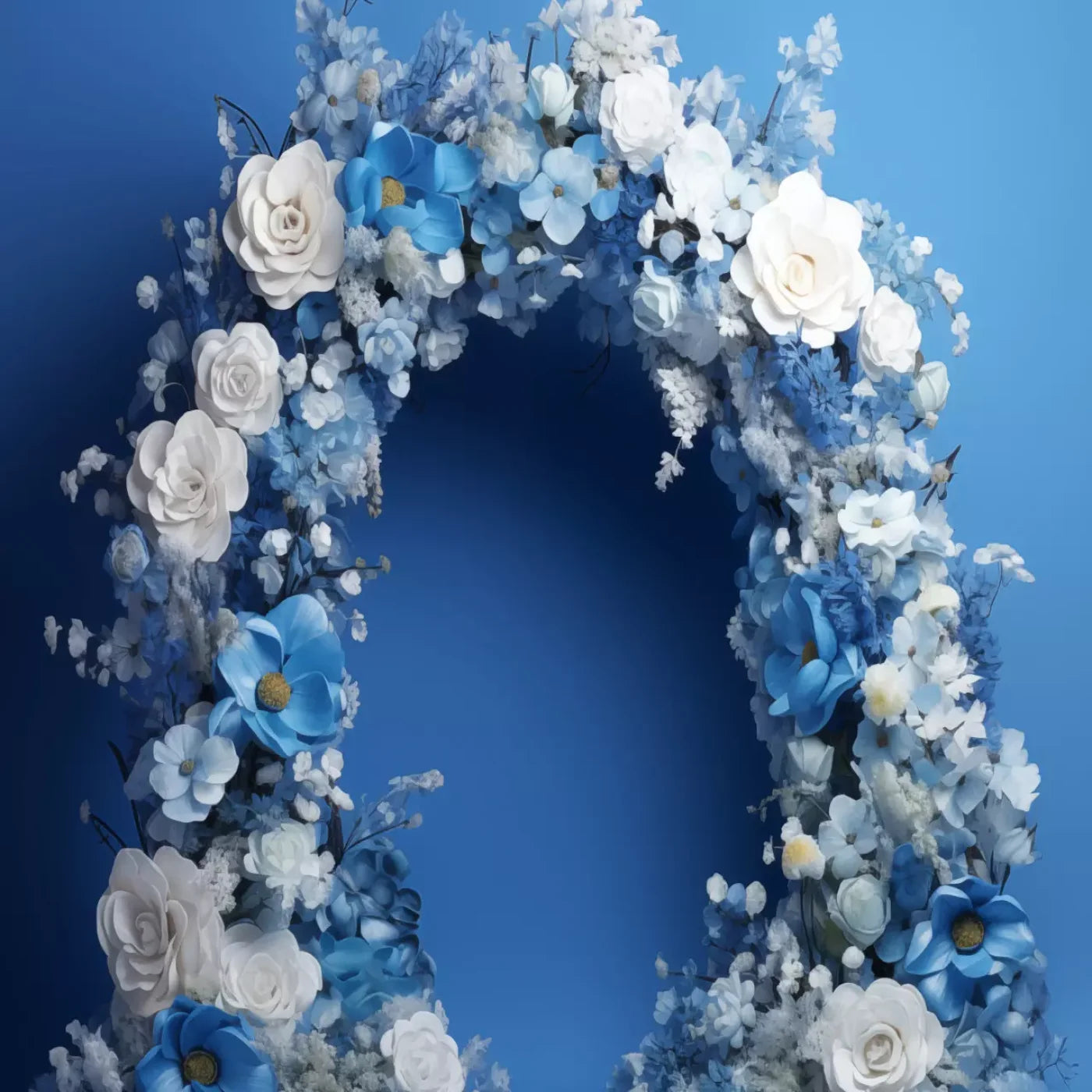 Blue Studio Floral Arch 10’X10’ Ultracloth (120 X Inch) Backdrop