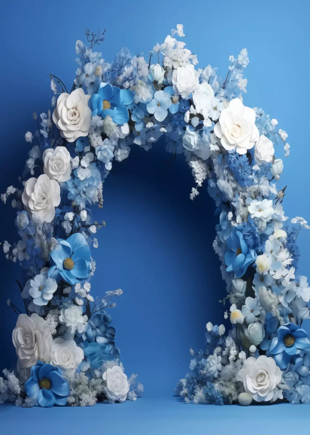 Blue Studio Floral Arch 5’X7’ Ultracloth (60 X 84 Inch) Backdrop