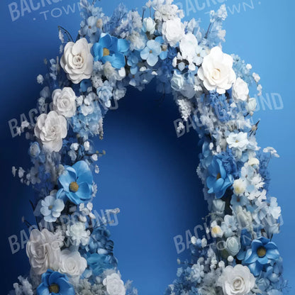 Blue Studio Floral Arch 8’X8’ Fleece (96 X Inch) Backdrop