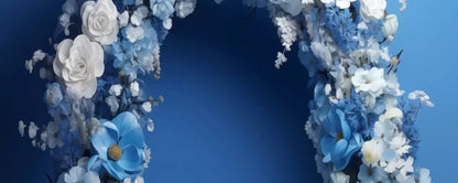 Blue Studio Floral Arch 20’X8’ Ultracloth (240 X 96 Inch) Backdrop