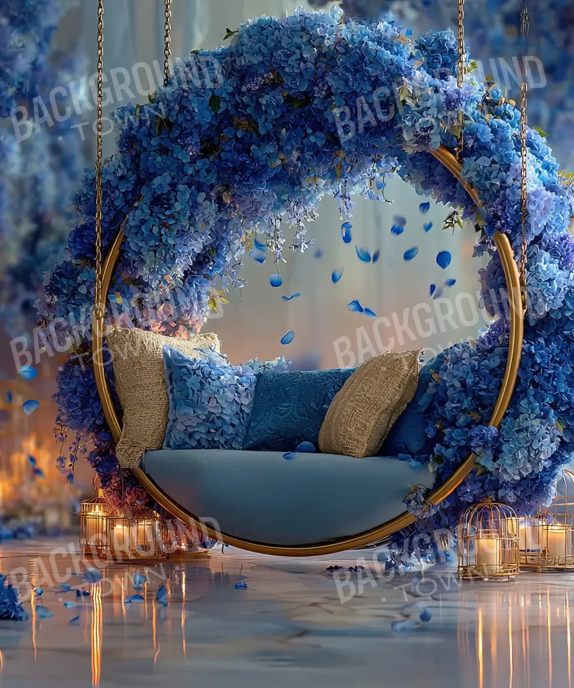 Blue Swing For Two 10’x12’ UltraCloth (120 x 144 inch) Backdrop