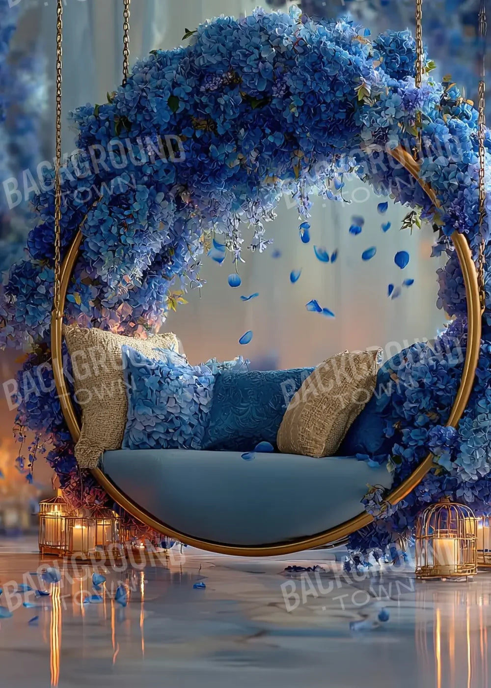Blue Swing For Two 5’x7’ UltraCloth (60 x 84 inch) Backdrop