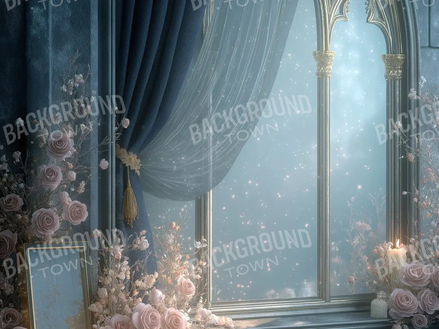 Blue Window 6’8x5’ Fleece (80 x 60 inch) Backdrop