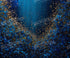 Blue Gold  Backdrop for Photography
