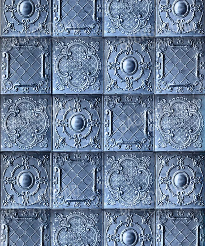 Blue Steel and Metal Backdrop for Photography