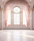 Elegant Ballroom in Pink Backdrop for Photography