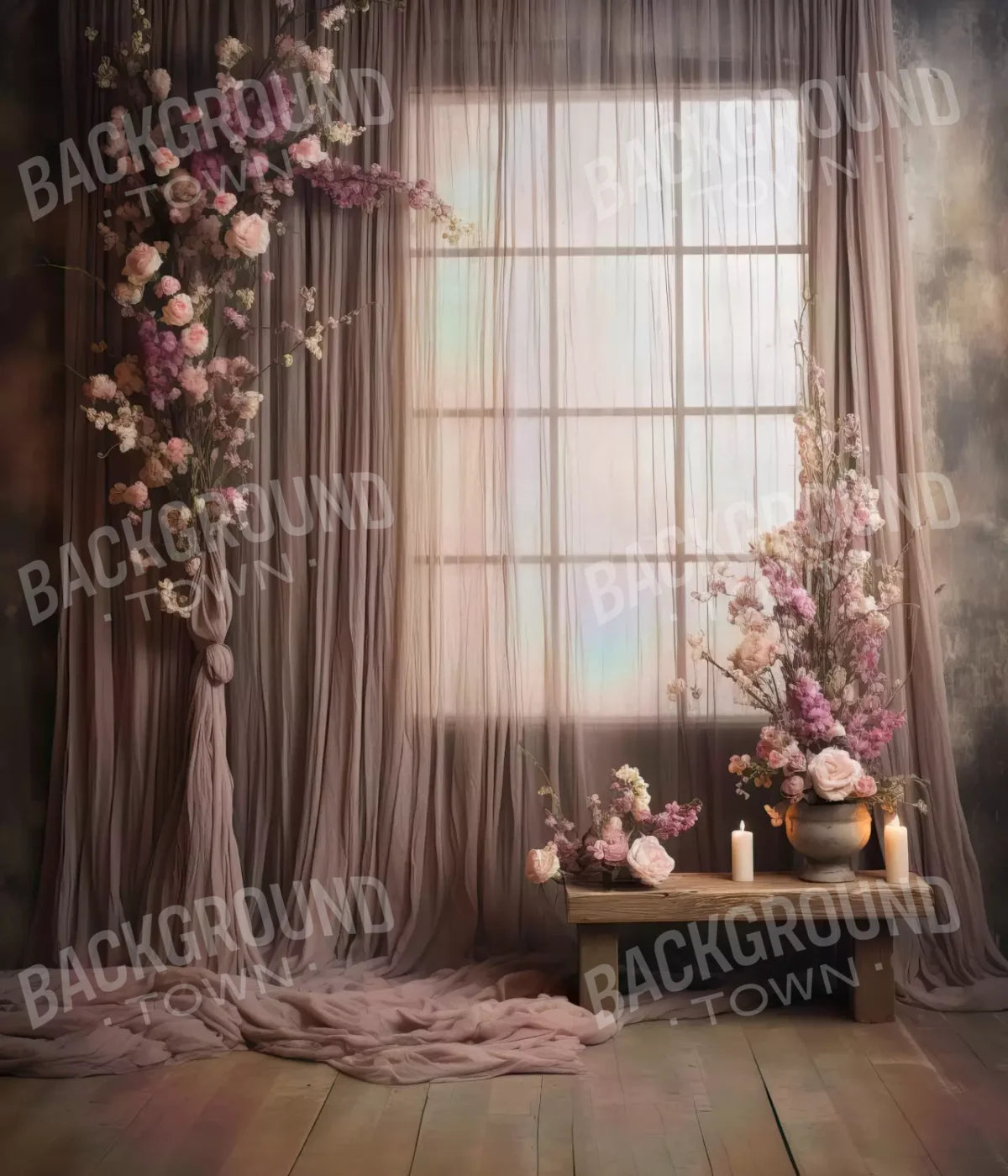Lavender Blush Chiffon 10X12 Ultracloth ( 120 X 144 Inch ) Backdrop