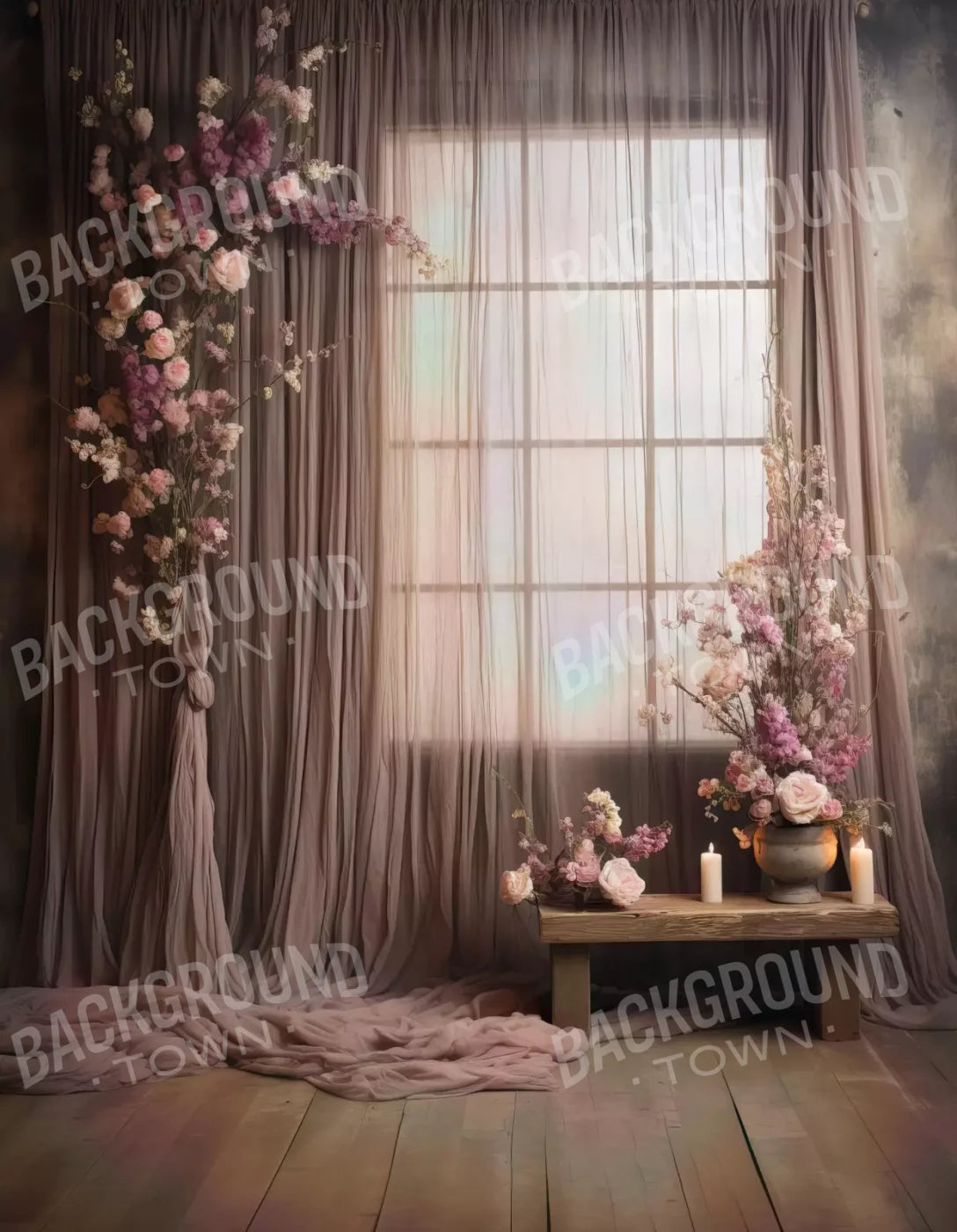 Lavender Blush Chiffon 6X8 Fleece ( 72 X 96 Inch ) Backdrop