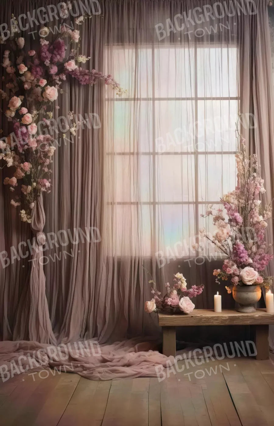 Lavender Blush Chiffon 8X12 Ultracloth ( 96 X 144 Inch ) Backdrop