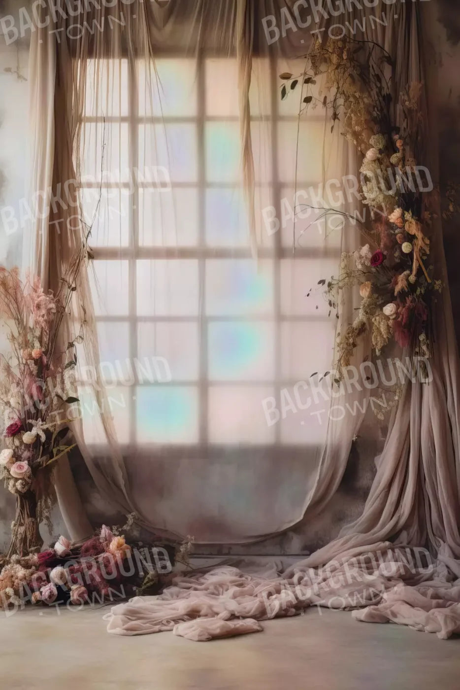 Lavender Blush Chiffon I 5X8 Ultracloth ( 60 X 96 Inch ) Backdrop