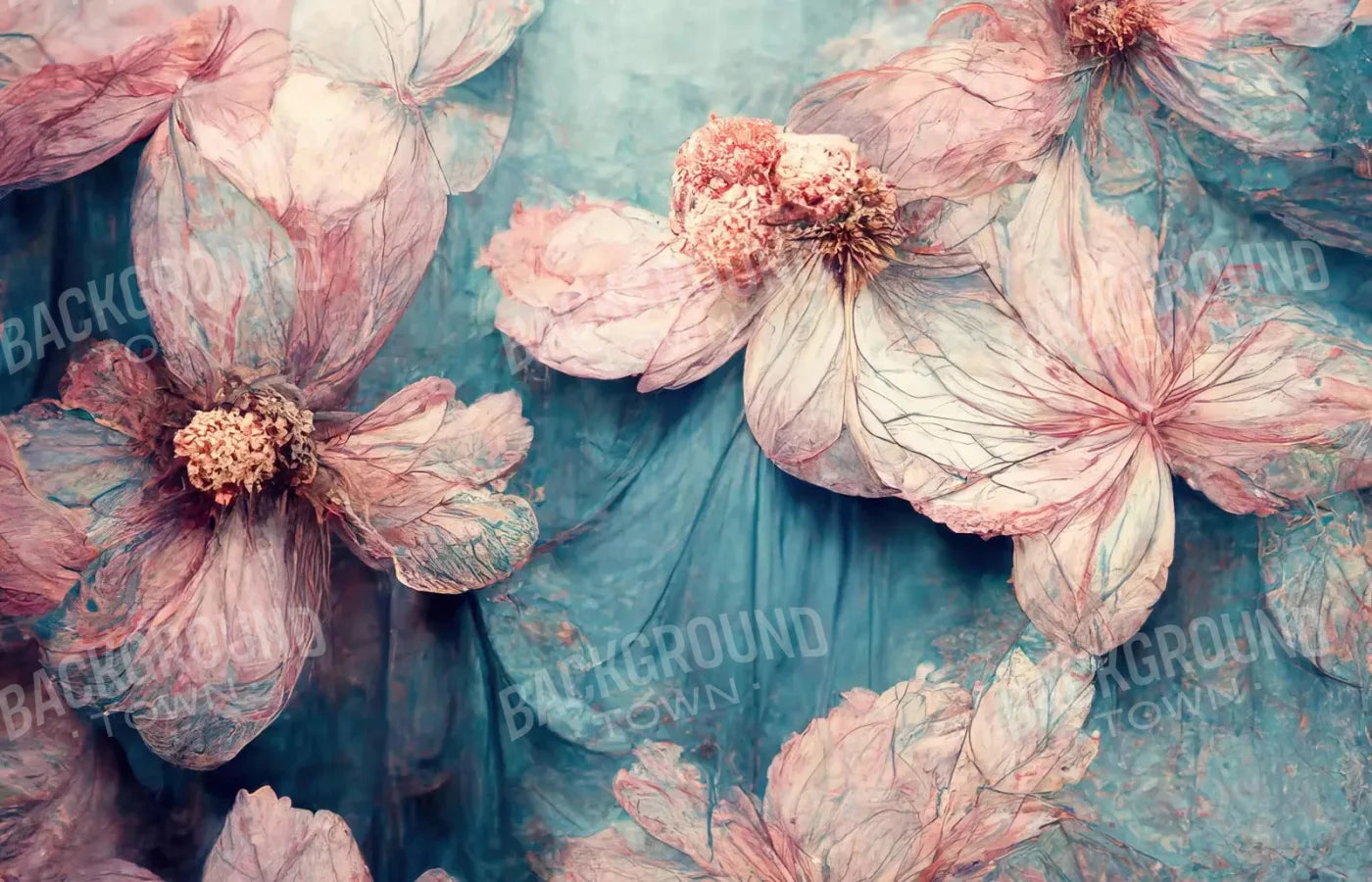 Blush Flowers 12X8 Ultracloth ( 144 X 96 Inch ) Backdrop