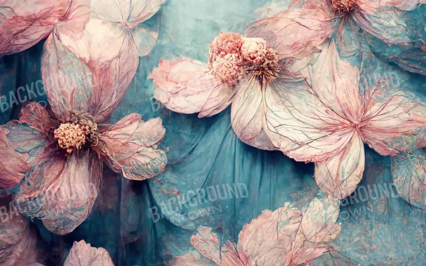 Blush Flowers 14X9 Ultracloth ( 168 X 108 Inch ) Backdrop