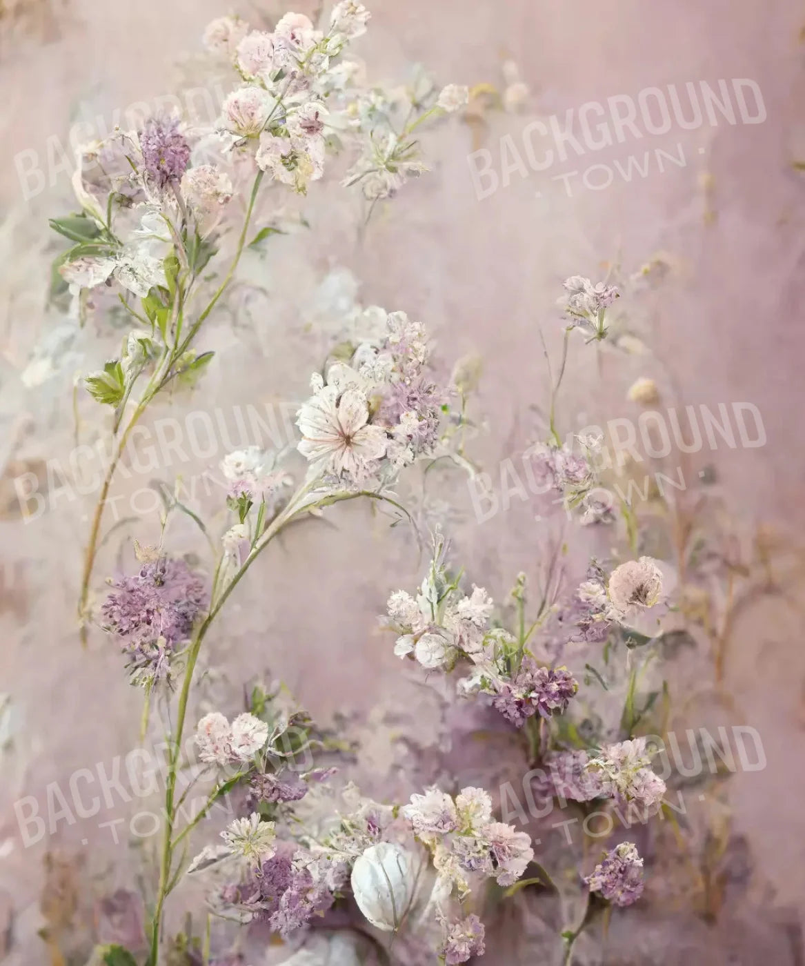 Purple Floral Backdrop for Photography