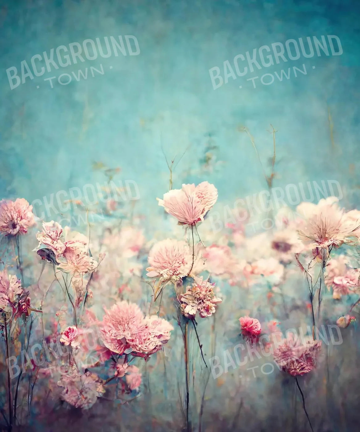 Pink Floral Backdrop for Photography