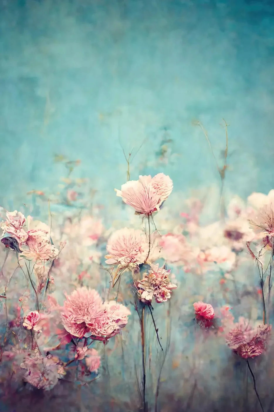 Blush Meadow 5X76 For Lvl Up Backdrop System ( 60 X 90 Inch )