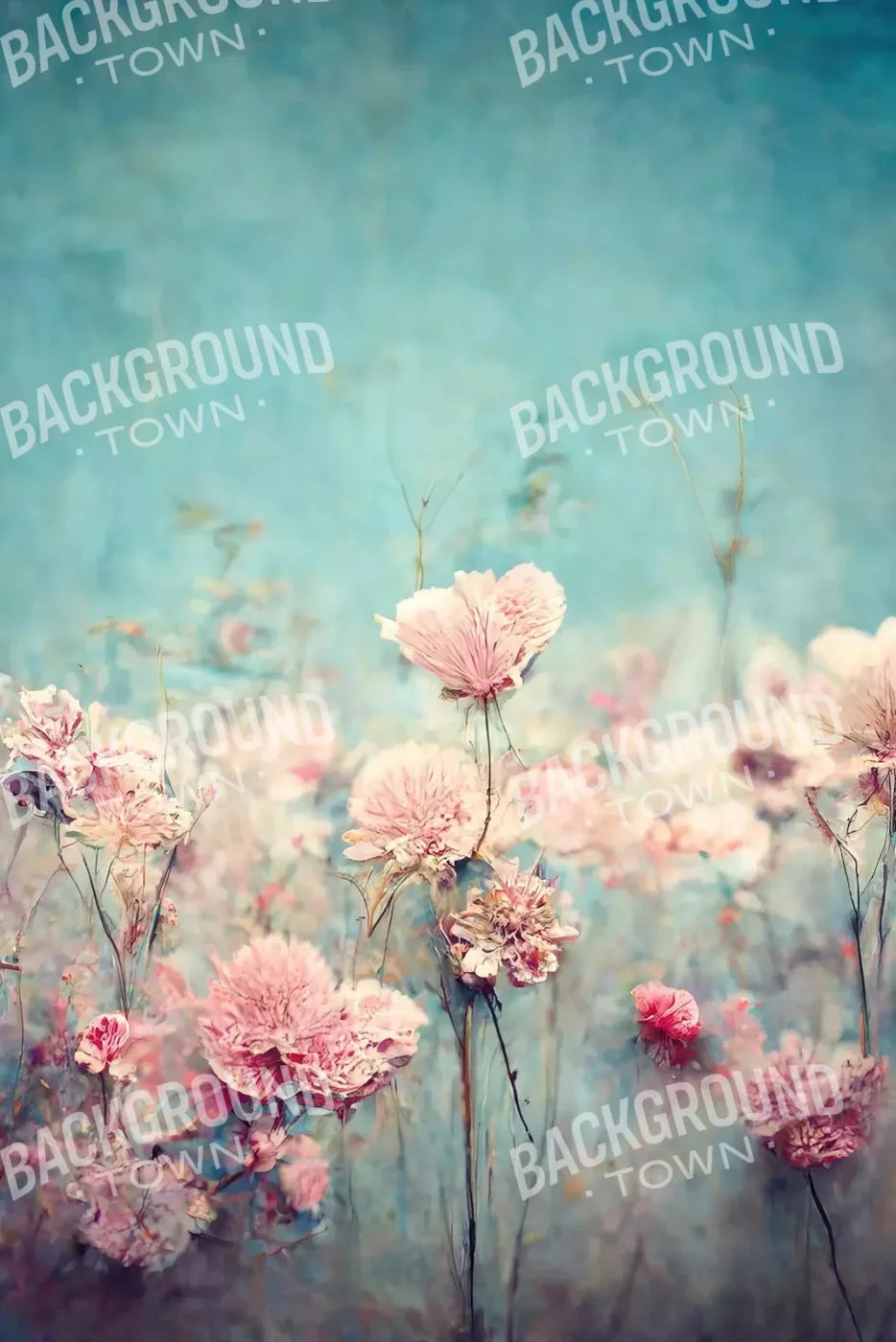 Blush Meadow For Lvl Up Backdrop System 5X76 Up ( 60 X 90 Inch )
