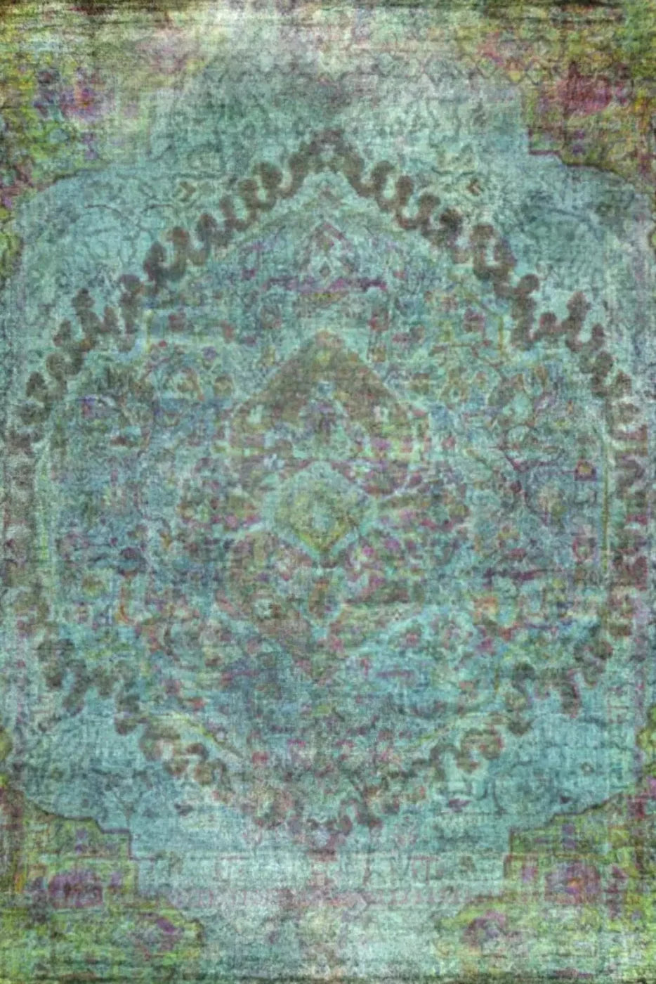 Boho Blues 4X5 Rubbermat Floor ( 48 X 60 Inch ) Backdrop