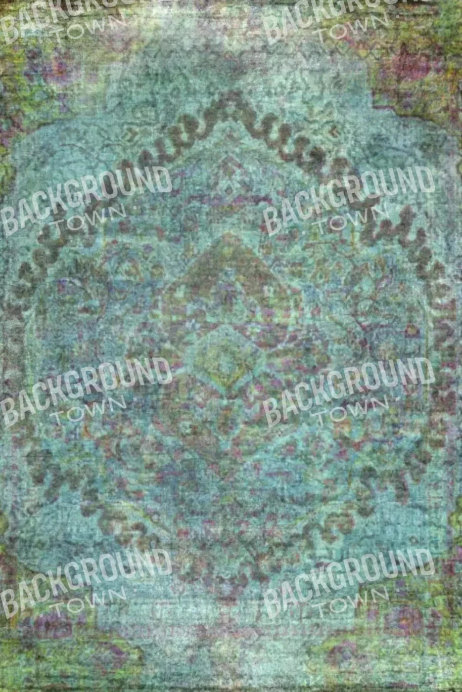 Boho Blues Rubbermat Floor 4X5 ( 48 X 60 Inch )