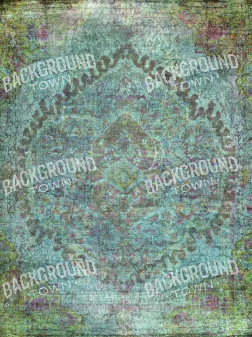 Boho Blues Rubbermat Floor 5X7 ( 60 X 84 Inch )