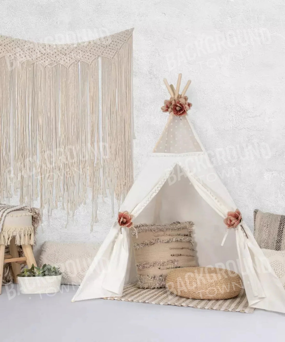 Bohemian Set with Tent  Props Children Backdrop for Photography