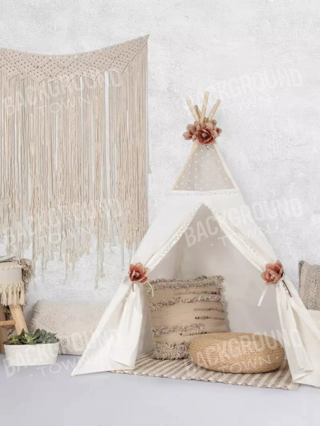 Boho Hideaway 8X10 Fleece ( 96 X 120 Inch ) Backdrop