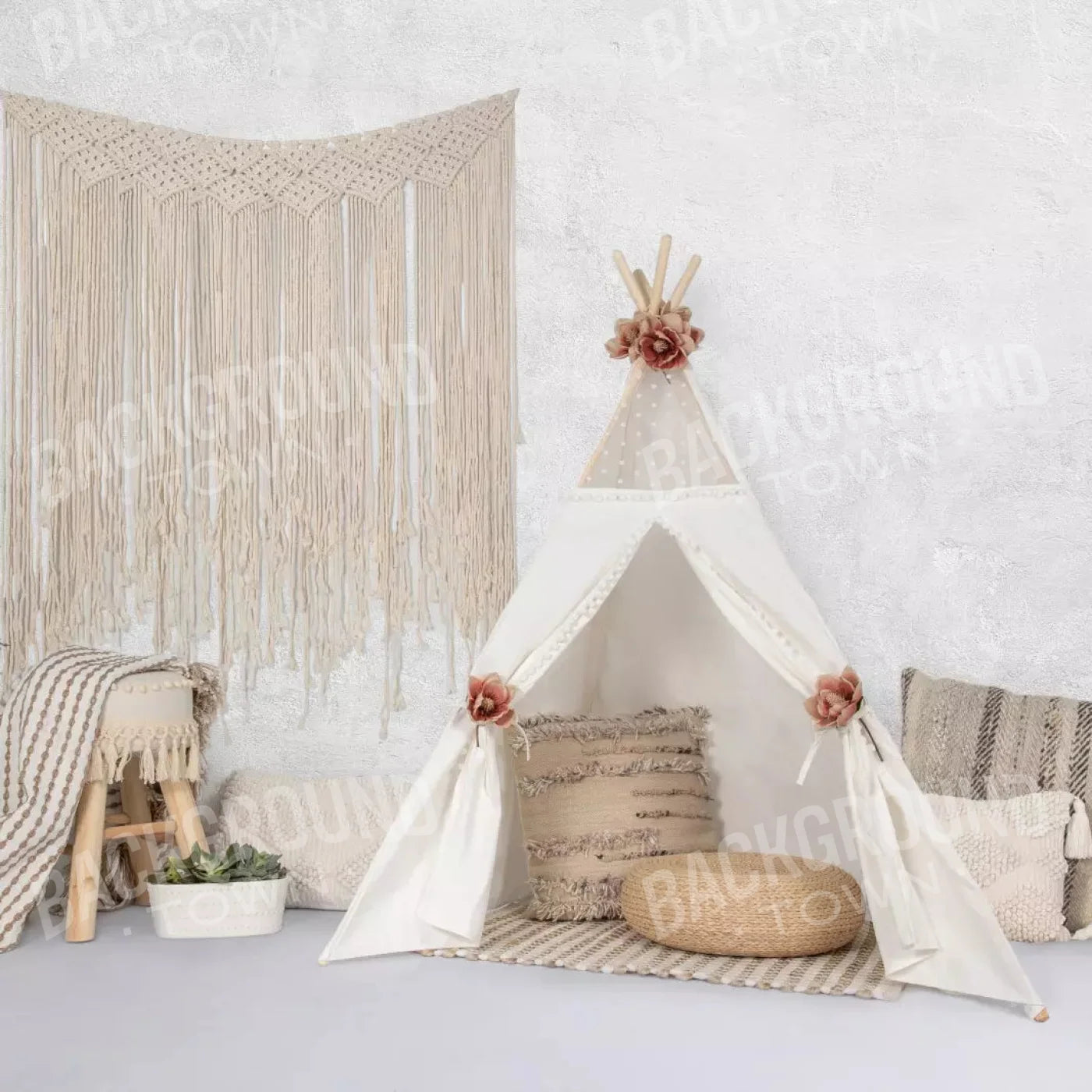 Boho Hideaway 8X8 Fleece ( 96 X Inch ) Backdrop