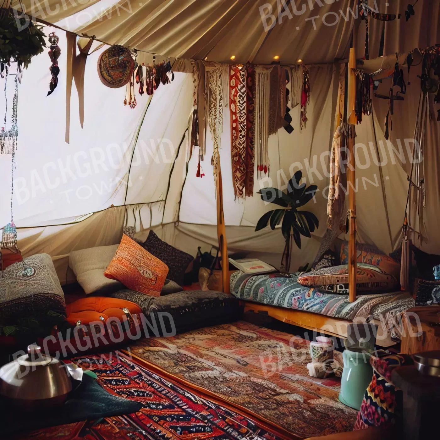 Boho Hut 10X10 Ultracloth ( 120 X Inch ) Backdrop