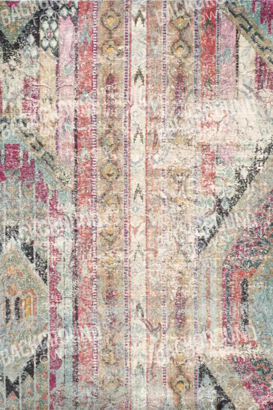 Boho Multi Rubbermat Floor 4X5 ( 48 X 60 Inch )