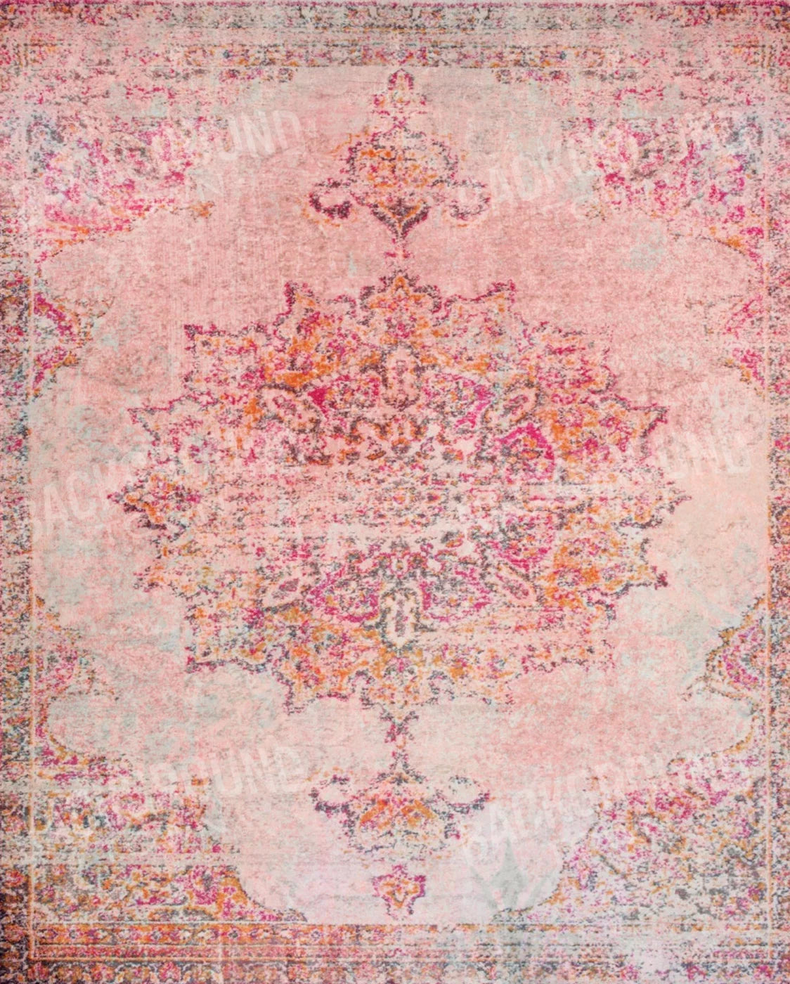 Boho Pink Rubbermat Floor 4X5 ( 48 X 60 Inch )
