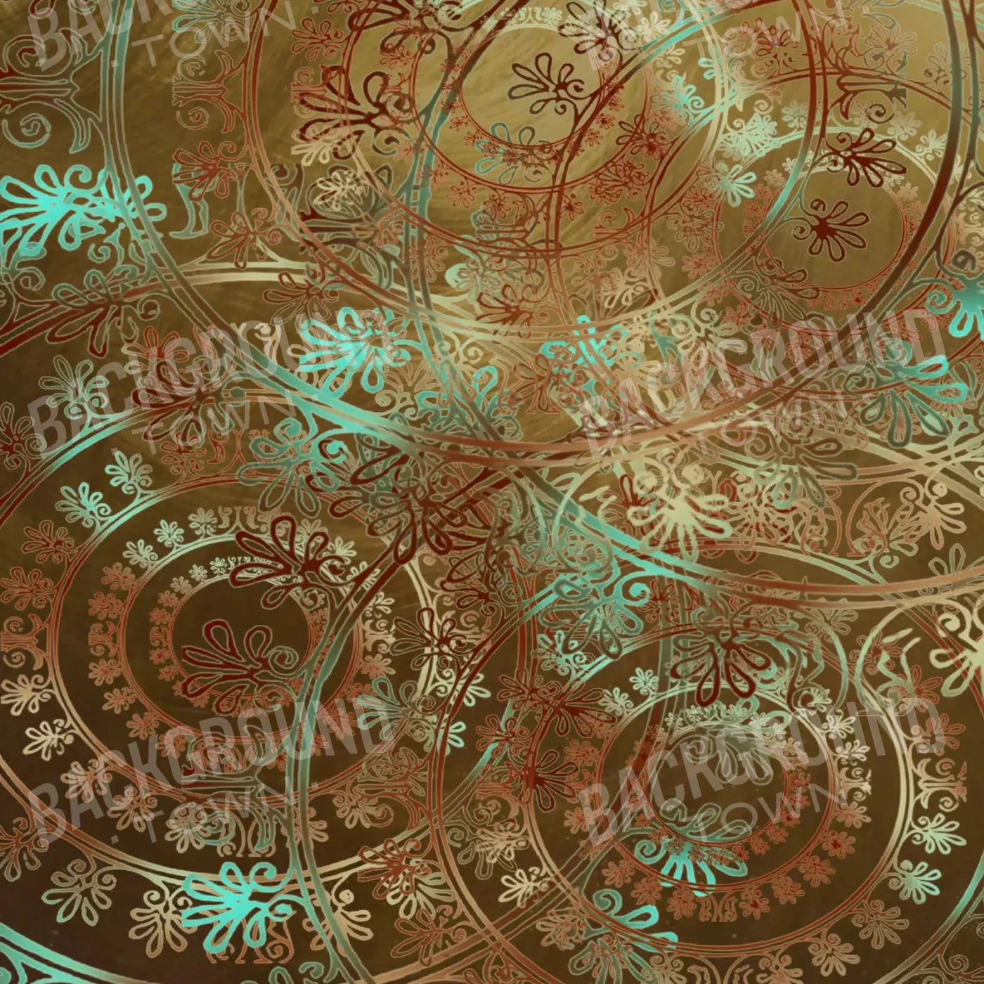 Boho Pinwheels 10X10 Ultracloth ( 120 X Inch ) Backdrop