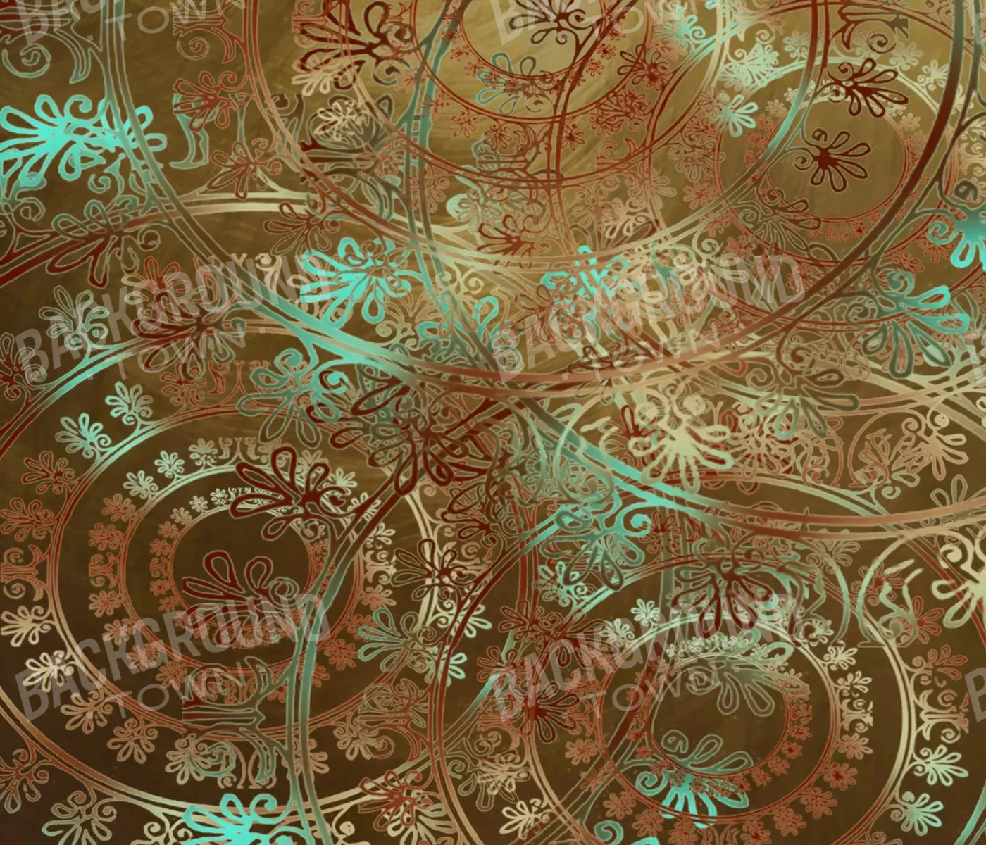 Boho Pinwheels 12X10 Ultracloth ( 144 X 120 Inch ) Backdrop