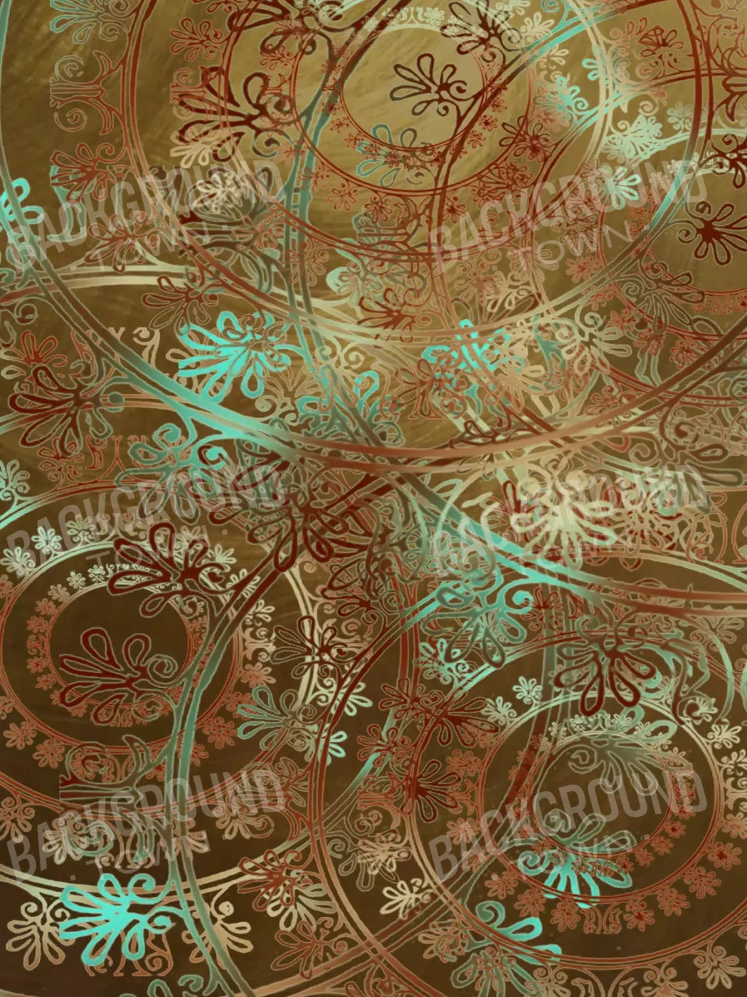Boho Pinwheels 5X7 Ultracloth ( 60 X 84 Inch ) Backdrop