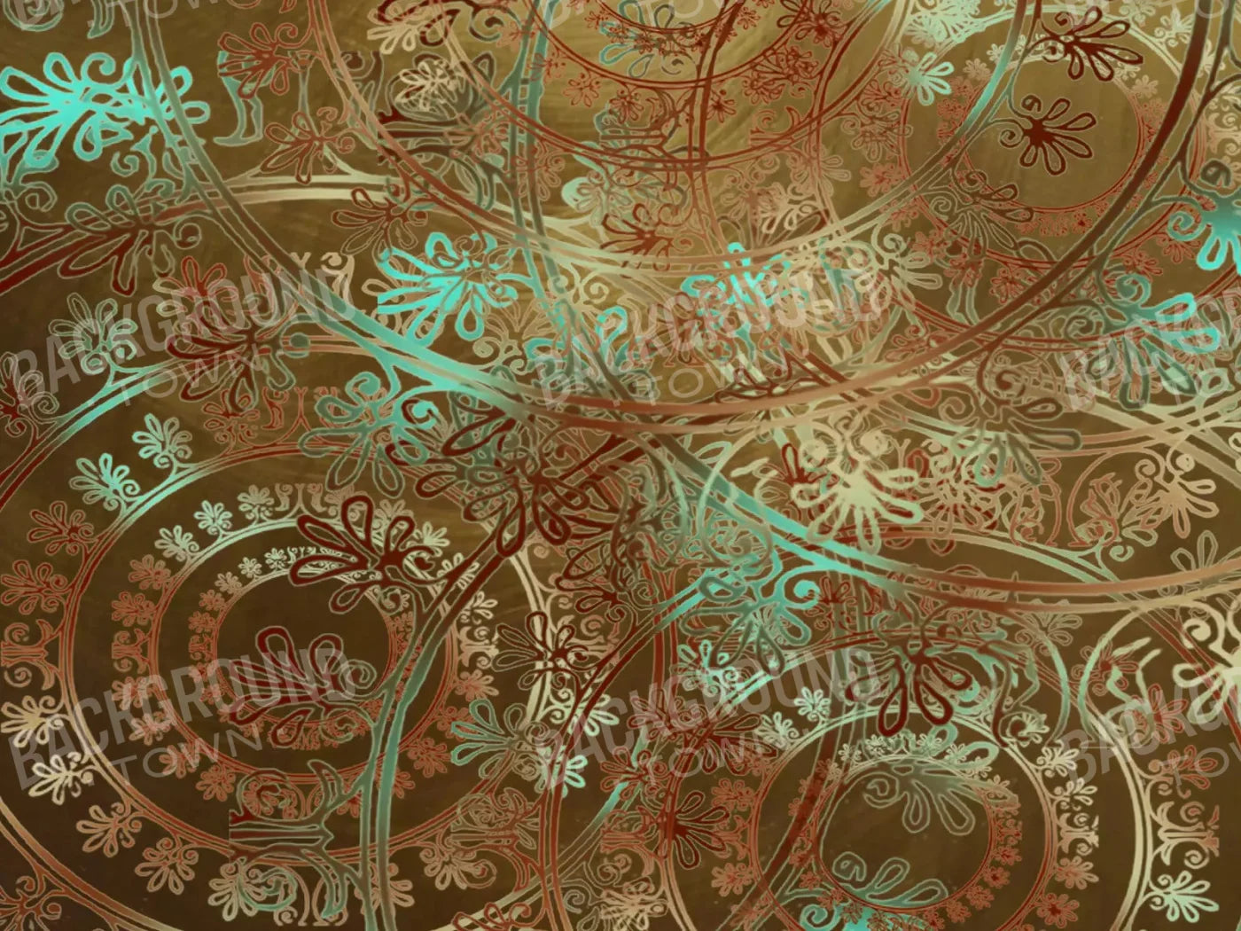 Boho Pinwheels 7X5 Ultracloth ( 84 X 60 Inch ) Backdrop