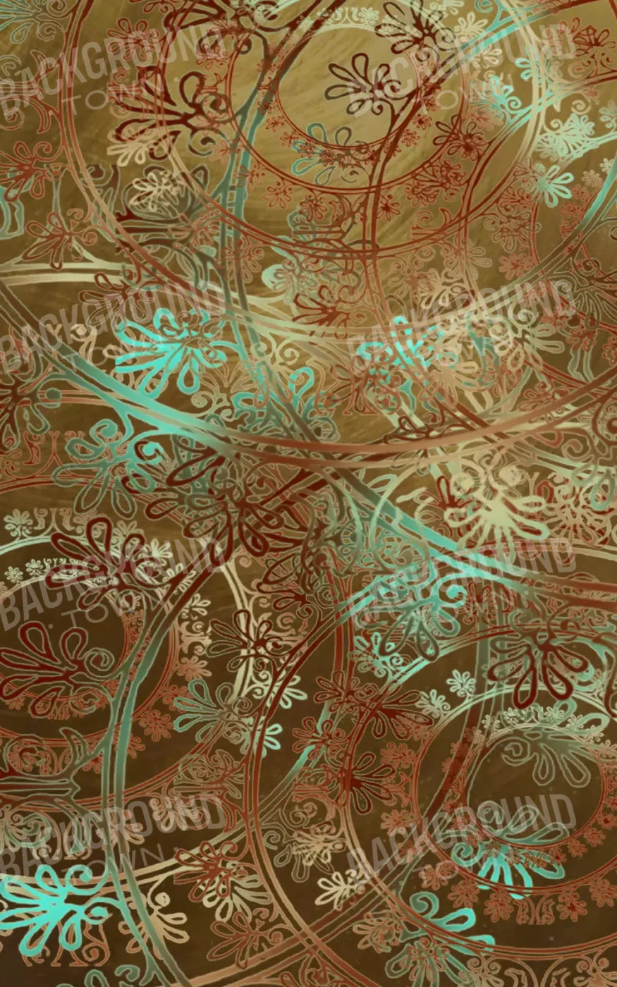 Boho Pinwheels 9X14 Ultracloth ( 108 X 168 Inch ) Backdrop