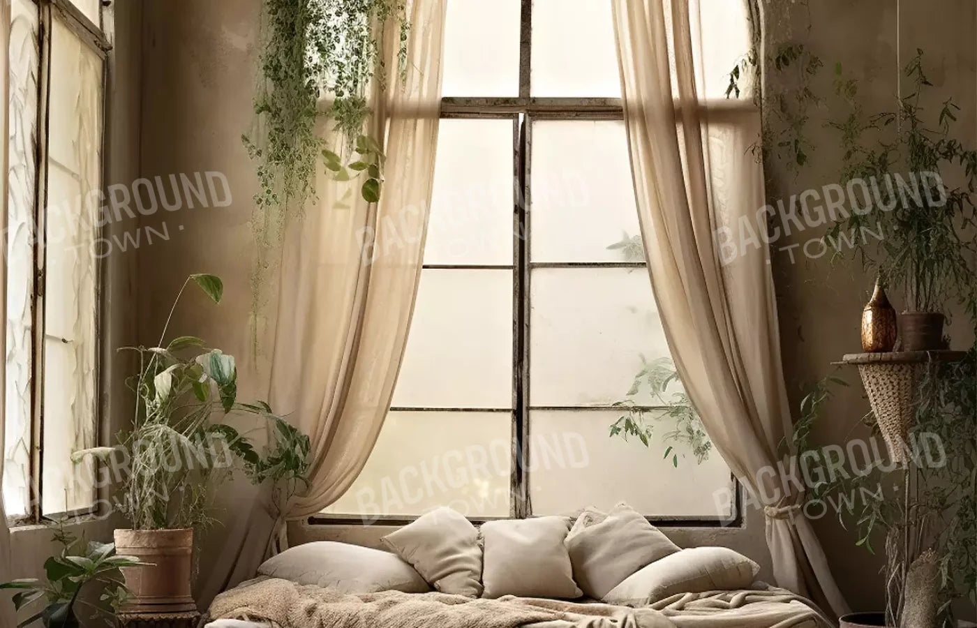 Boho Room I 14’X9’ Ultracloth (168 X 108 Inch) Backdrop