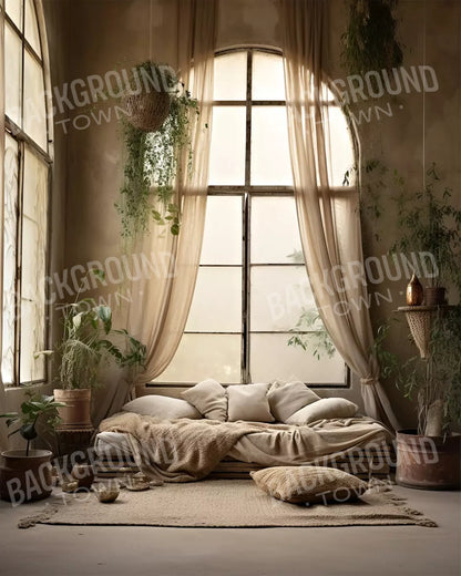 Boho Room I 8’X10’ Fleece (96 X 120 Inch) Backdrop