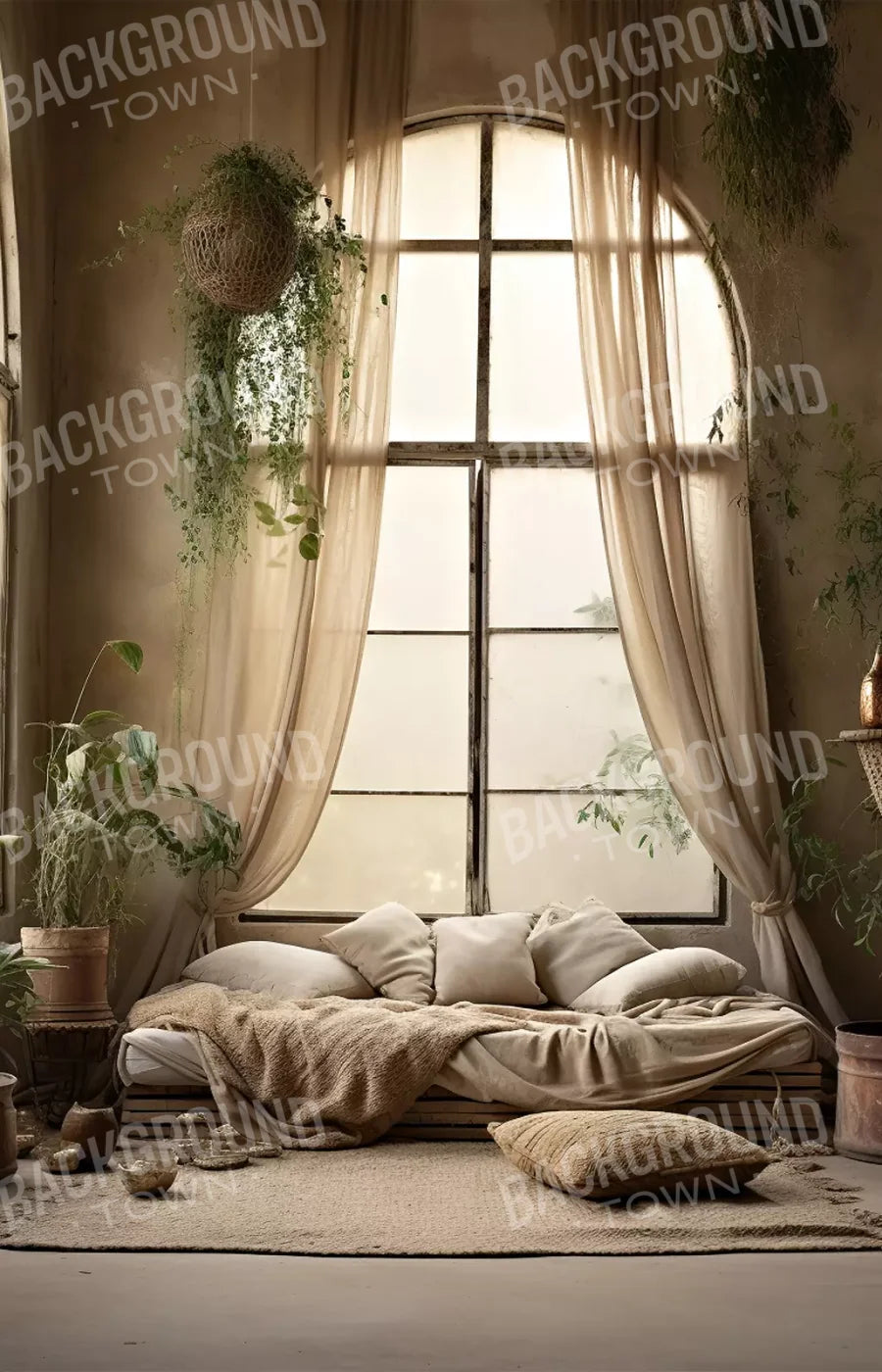 Boho Room I 9’X14’ Ultracloth (108 X 168 Inch) Backdrop