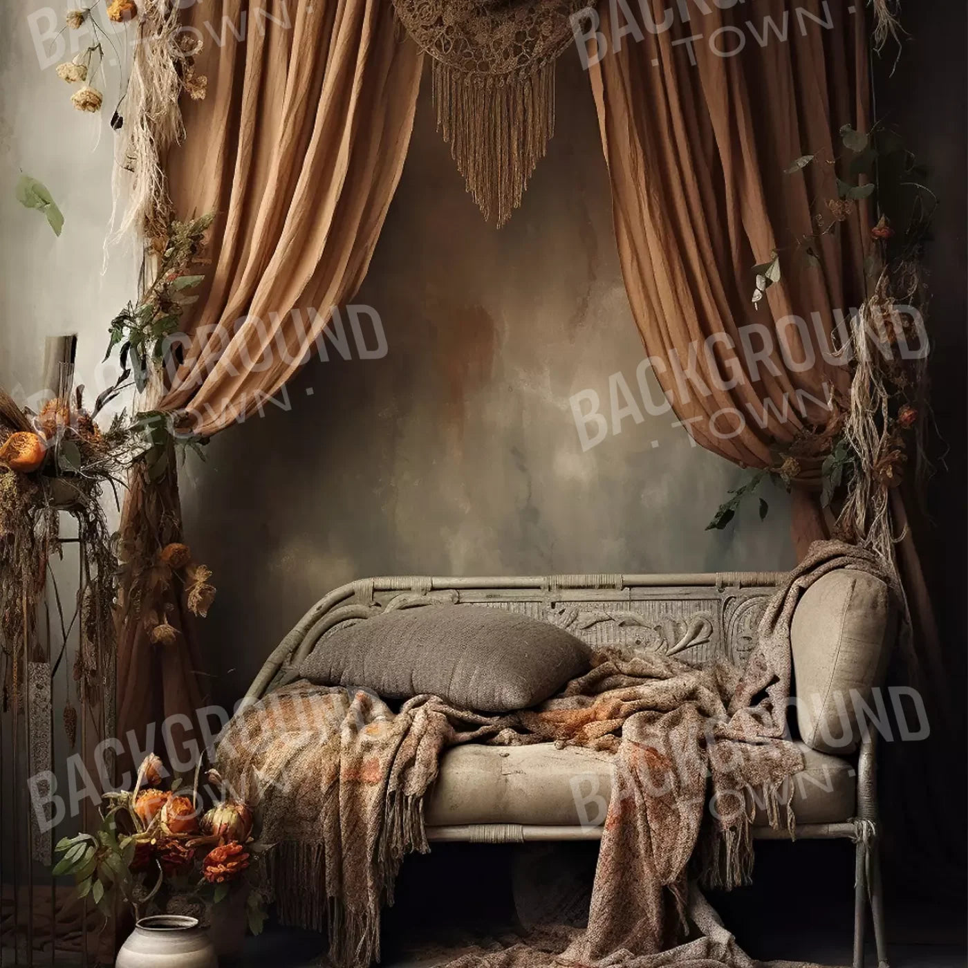 Boho Room Iii 10’X10’ Ultracloth (120 X Inch) Backdrop