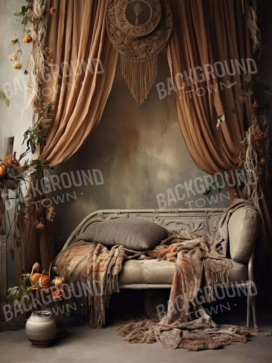 Boho Room Iii 5’X6’8 Fleece (60 X 80 Inch) Backdrop