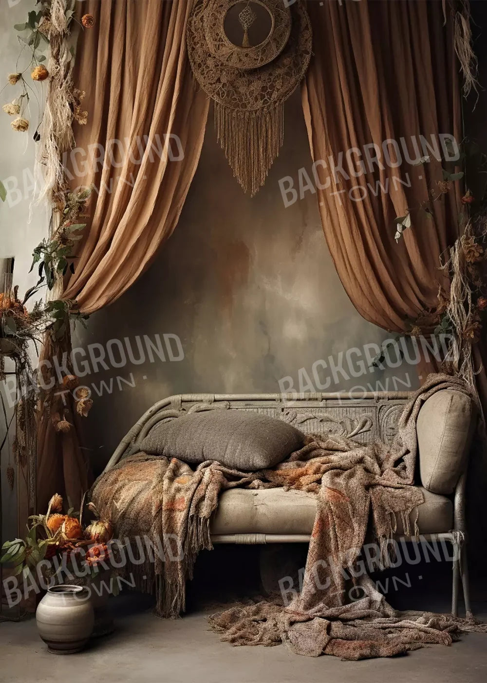 Boho Room Iii 5’X7’ Ultracloth (60 X 84 Inch) Backdrop