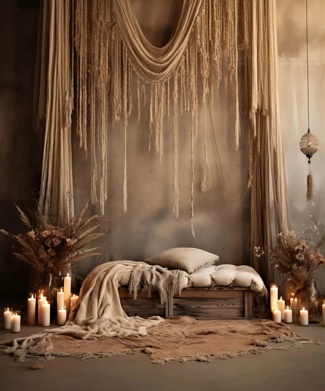 Cozy Boho Room Backdrop for Photography