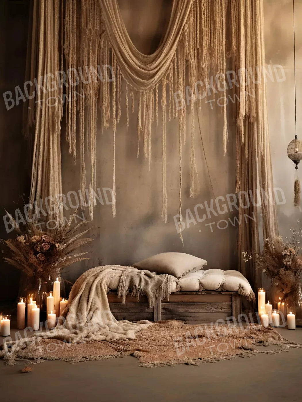 Boho Room Iv 5X68 Fleece ( 60 X 80 Inch ) Backdrop