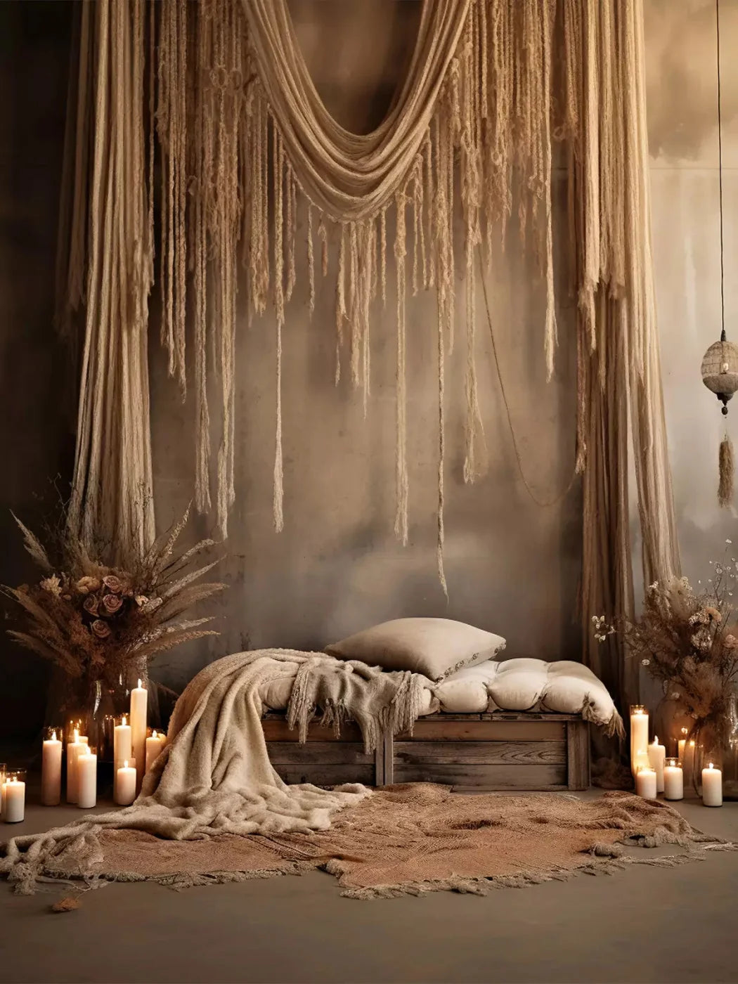 Boho Room Iv 5X68 Fleece ( 60 X 80 Inch ) Backdrop