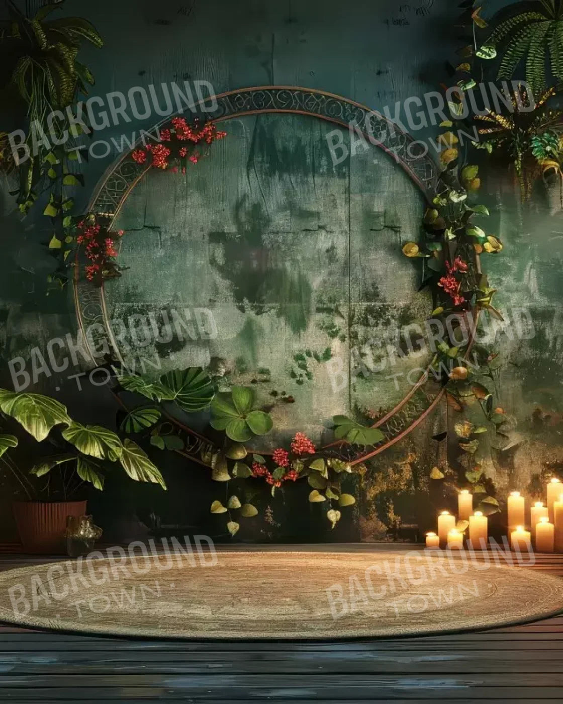 Boho Wall 8’X10’ Fleece (96 X 120 Inch) Backdrop