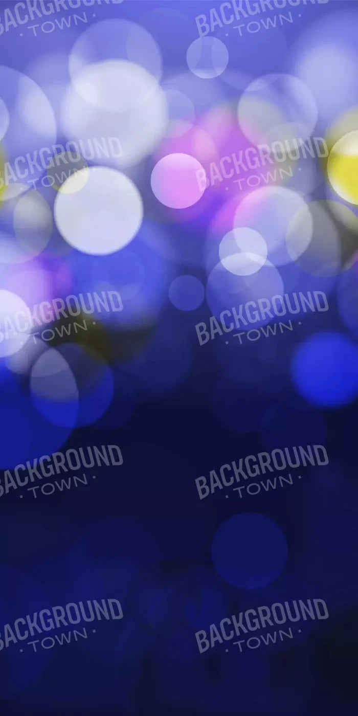 Bokeh Blue 10X20 Ultracloth ( 120 X 240 Inch ) Backdrop