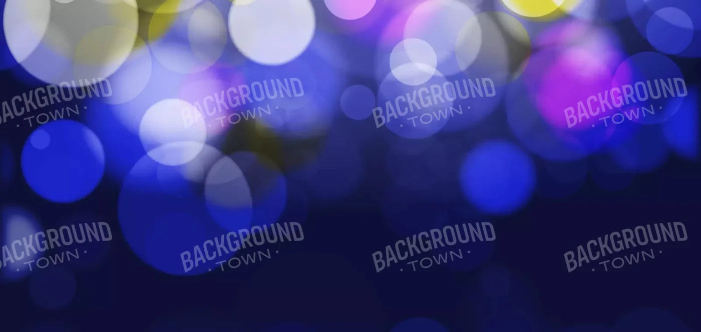 Bokeh Blue 16X8 Ultracloth ( 192 X 96 Inch ) Backdrop