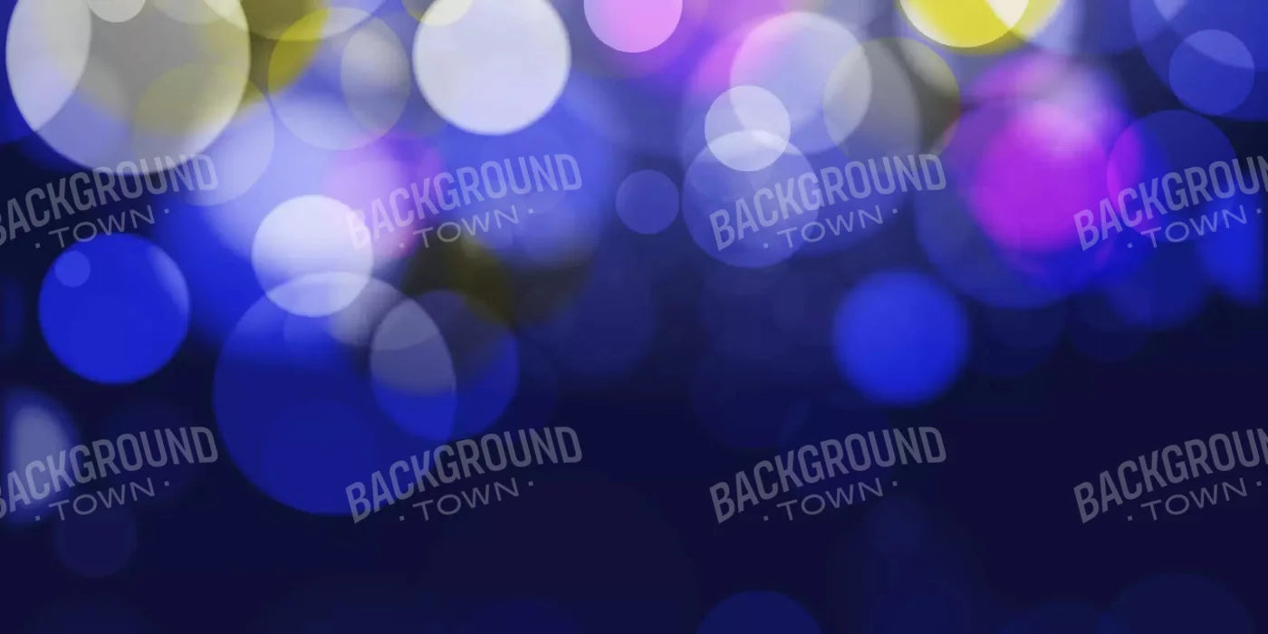 Bokeh Blue 20X10 Ultracloth ( 240 X 120 Inch ) Backdrop