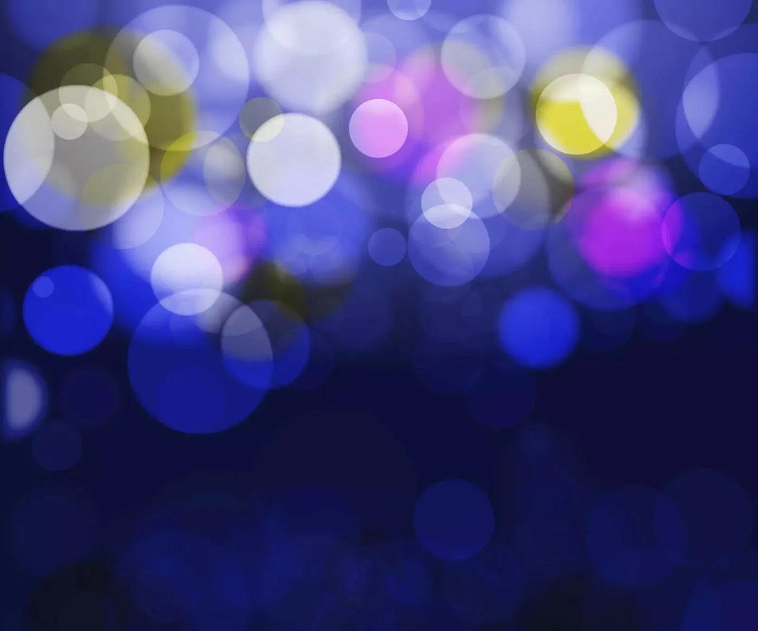 Bokeh Blue 5X42 Fleece ( 60 X 50 Inch ) Backdrop